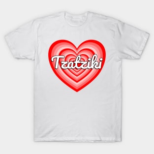 I Love Tzatziki Heart Funny Tzatziki Sauce Lover T-Shirt